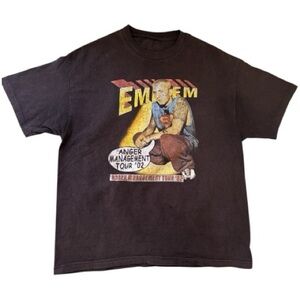 Eminem 2002 Anger Management Tour Black Tee Size XL VTG